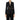 Black double-breasted stretch crepe jacket with embroidery GI09346E2 110 ELISABETTA FRANCHI 