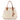 BOS shopping bag in canvas, ivory and brown, Hogan Script Media KBW01TA2300UH50VA7 white Hogan 