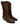 Stivale texano in camoscio cuoio con ricami 6514VELOUR MARRONE ARDITO 