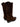 Stivale texano in camoscio cuoio con ricami 6514VELOUR MARRONE ARDITO 