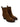 Stivaletto texano in crosta cuoio con elastici con tacco 832VELOUR MARRONE ARDITO 