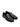 Mocassino in pelle nera con logo SIRA11 NERO HALMANERA 