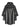 Mantella over in pelle nera con piumino ed inserti in lana LAVINIA 20 THE JACKIE LEATHERS 