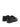 Mocassino monofibbia in pelle nero con frange