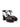 Black leather Chelsea heeled sandal, 9 cm heel CHELSEA RANCH GUGLIELMO ROTTA 