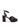 Chelsea heeled sandal in black leather, 9 cm heel CHELSEA RANCH GUGLIELMO ROTTA 