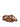 Low Queen sandals with brown leather straps QUEEN NUT GUGLIELMO ROTTA 