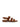 Low Queen sandals with brown leather straps QUEEN NUT GUGLIELMO ROTTA 