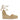 Cora gold Castaner wedge in metallic cotton with laces 