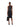 Sheath dress in black crepe with white contrast piping AB724 685 ELISABETTA FRANCHI 