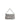 Minibag in pelle metallizzata argento con manico in strass CM142A3111 035 ALMALA 