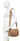 Helena Round bag in hammered leather, tan BS11086 CLAY GIANNI CHIARINI 