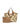 Borsa a mano Dua in rafia bianco, beige e cuoio BS12189 CUOIO GIANNI CHIARINI 