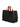 Borsa shopping in rafia con frangie laterali nera ONJA BLACK IBELIV 