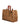 Borsa shopping in rafia con frangie laterali marrone ONJA DARK TEA IBELIV 