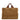 Borsa shopping in rafia con frangie laterali marrone ONJA DARK TEA IBELIV 