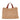 Borsa shopping in rafia con frange laterali beige ONJA TEA IBELIV 