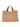 Borsa shopping in rafia con frange laterali beige ONJA TEA IBELIV 