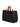 Borsa shopping in rafia con frangie laterali nera ONJA BLACK IBELIV 