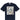T-shirt in cotone blu con applicazione in seta stampa Ceramica CERAMIC BLU BASTILLE RIVE DROITE 