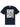 T-shirt in cotone blu con applicazione in seta stampa Ceramica CERAMIC BLU BASTILLE RIVE DROITE 