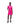 Fuchsia sport mini dress with drawstring waist and embroidery logo