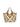 Borsa a mano Dua in rafia bianco, beige e cuoio BS12189 CUOIO GIANNI CHIARINI 