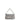 Minibag in pelle metallizzata argento con manico in strass CM142A3111 035 ALMALA 