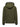 Short parka in boiled wool with dark olive hood