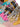 Women's Yamano3 sneakers in suede and fabric, pink and yellow 2017817011H07 PINK-OCHER-LIGHT PINK FLOWER MOUNTAIN 