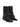 BLACK LEATHER COWBOY BOOT WITH TURNUP