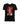 Black cotton t-shirt with red cactus print