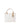 Small white jacquard tote bag with charms