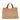 Borsa shopping in rafia con frangie laterali beige ONJA TEA IBELIV 