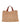 Borsa shopping in rafia con frangie laterali beige ONJA TEA IBELIV 
