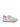 Sneakers da bimba con strappo e lacci beige con dettagli fucsia